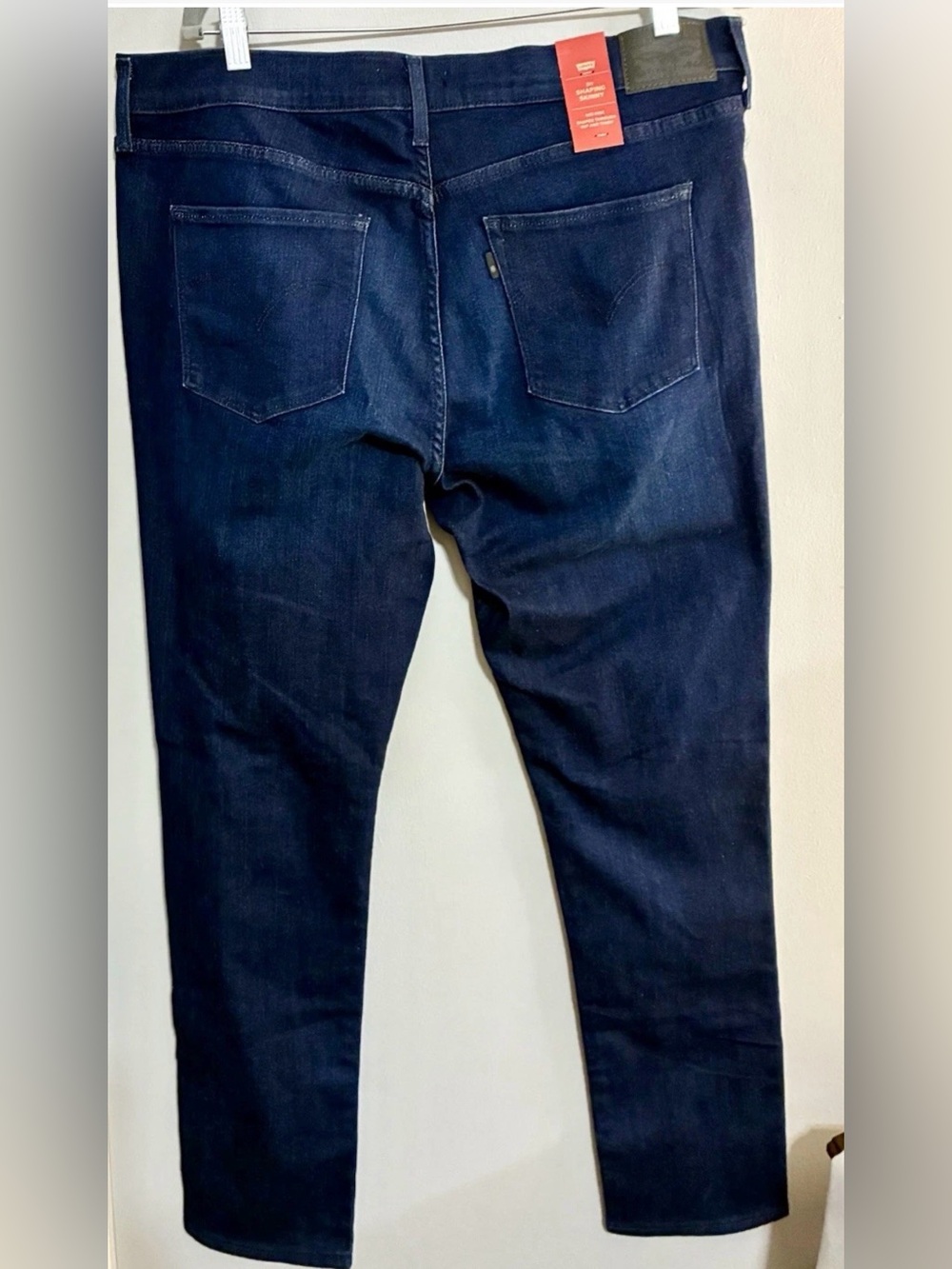 LEVI’s size 18 Med. 311 Shaping Skinny Mid Rise Dark Blue Denim Straight Jeans - Picture 2 of 8